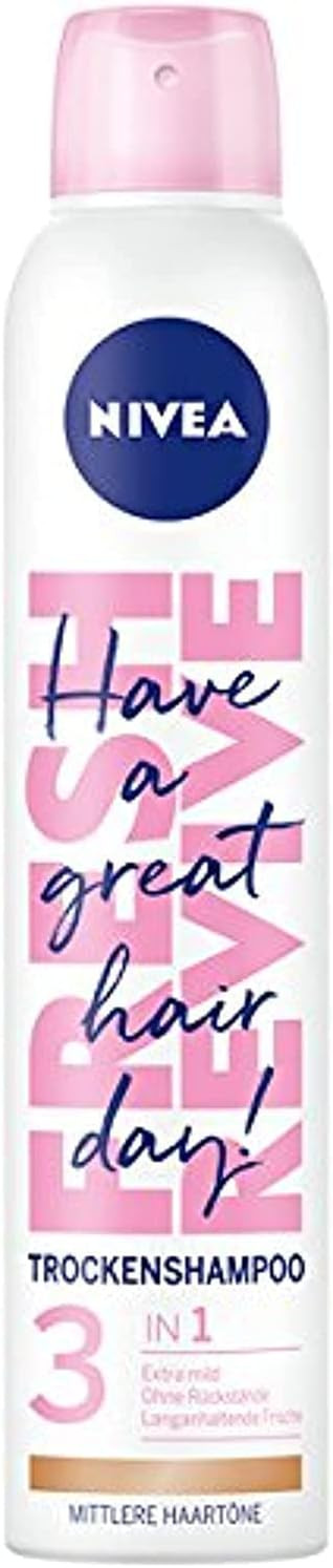 Nivea Hair Care Shampoo Fresh Revive 3 in 1 Dry Shampoo Medium Skin Tones 200 ML