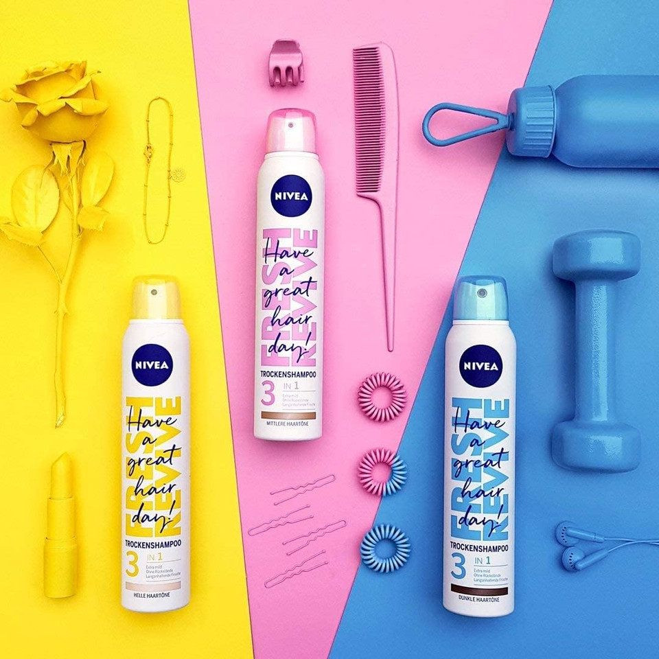 Nivea Hair Care Shampoo Fresh Revive 3 in 1 Dry Shampoo Medium Skin Tones 200 ML