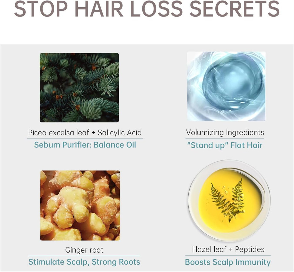 NOUGAT London Volume Up Shampoo, Cleanse & Detox, Weightless & Volumizing, Flights Dandruff, SLS & Paraben Free, for Oily, Thin & Fine Hair,Prevents Hair Loss,Growth Stimulating,Plant-based Formula