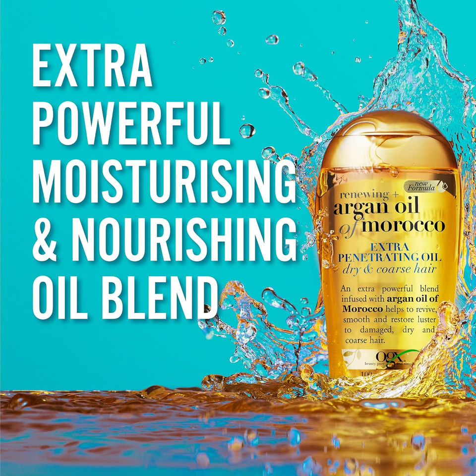 OGX Argan Oil of Morocco Hair Conditioner, Hydrate and Repair, Intensively Moisturises, for Dry and Damaged Hair, Sulfate Free Surfactants, 577ml