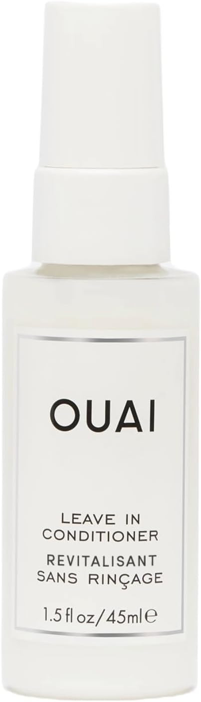 OUAI Leave In Conditioner & Heat Protectant Spray - Prime Hair for Style, Smooth Flyaways, Add Shine and Use as Detangling Spray - No Parabens, Sulfates or Phthalates - (45 ml (Pack of 1))