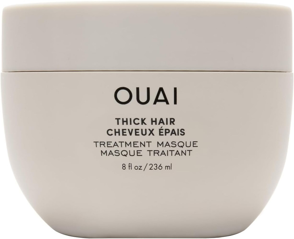 OUAI Fine to Medium Hair Treatment Masque Travel Size - Hair Mask for Hair Repair, Hydration and Shine - With Shea Butter, Keratin and Panthenol - Paraben, Phthalate and Sulfate Free Hair Care - 100ml