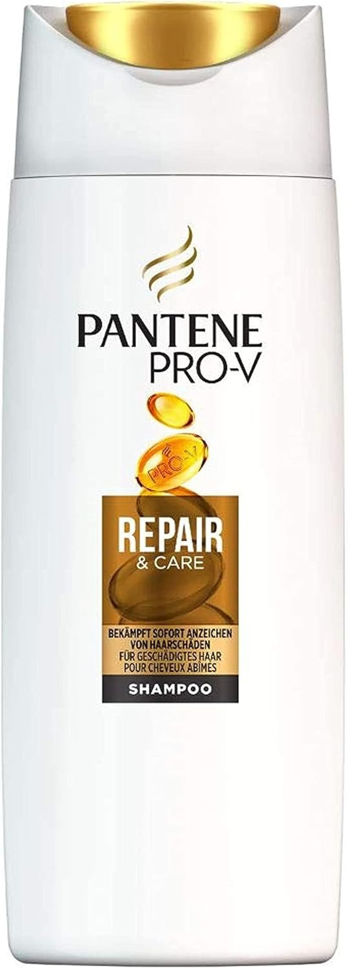 Pantene Pro-V & Care Shampoo for Damaged Hair, 90 ml, Hair Care for Dry Hair, Shampoo Women, Hair Care for Dry Hair, Hair Care Shine, No Silicone, Beauty
