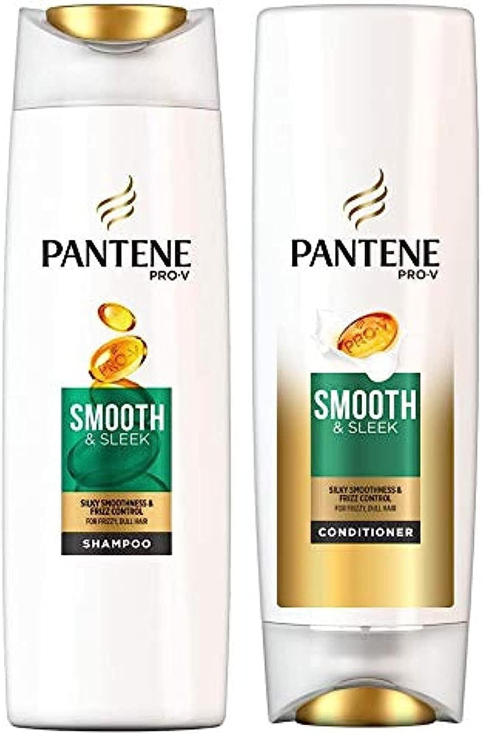 Pantene Pro-V Smooth & Sleek Shampoo & Conditioner Set, 500ml and 350ml