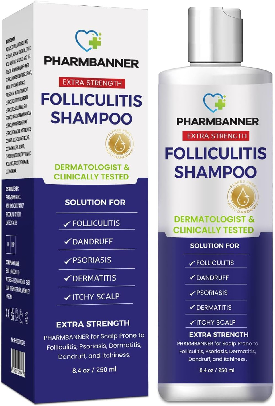 Folliculitis Itch Relief Conditioner: Tea Tree Oil & Moroccan Argan Oil - Deep Hydration & Repair - Nourishes, Smooths, Restores Shine - Safe for Dry or Damaged Hair-11.84 oz