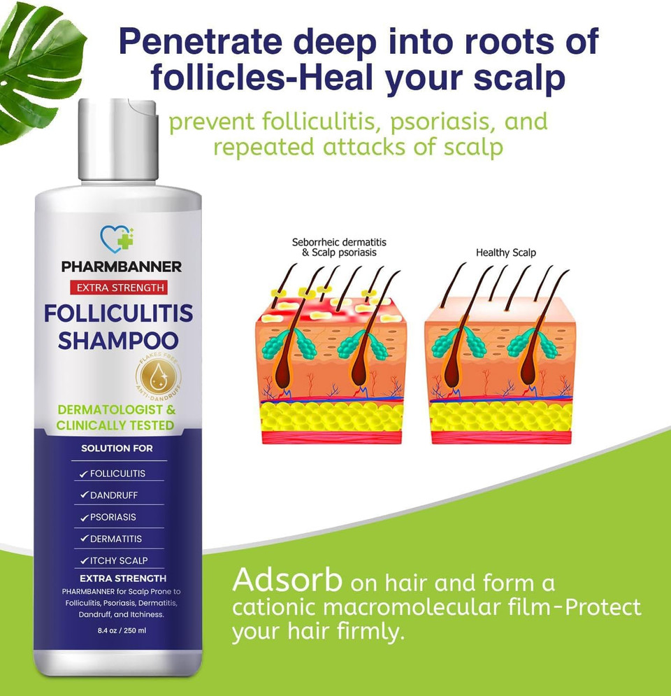 Folliculitis Itch Relief Conditioner: Tea Tree Oil & Moroccan Argan Oil - Deep Hydration & Repair - Nourishes, Smooths, Restores Shine - Safe for Dry or Damaged Hair-11.84 oz