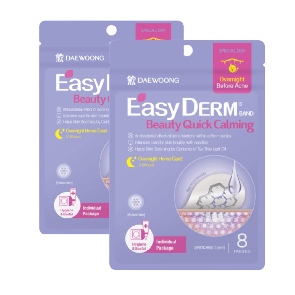 Easyderm Band Beauty Quick Calming (16 Patches) With Ampoule - Intensive Care, Pimple Patches, Hydrocolloid Band, Zits Spot Care  Overnight Home Care 2-8 Hours04. Quick Calming Patches (16Ea)