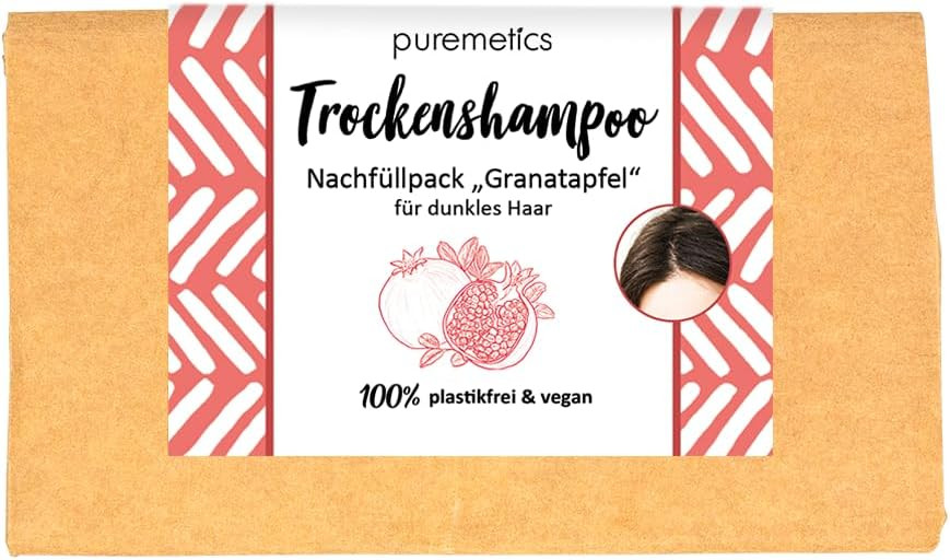 puremetics Refill Pack: Dry Shampoo 'Pomegranate' | Dry Shampoo for Sprinkling | Dry Shampoo without Plastic and Aerosols