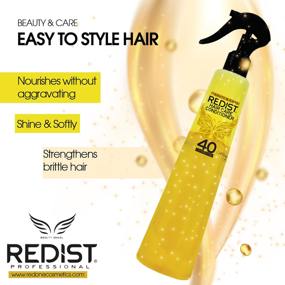 Redist Garlic Hair Shampoo 1000ml & Garlic Hair Mask 500ml & 40 Overdose Conditioner 400ml & Hair Parfume 50ml | Prevents Hair Loss, Strengthens and Nourishes Hair | For Dry Damaged Hair | Care Set