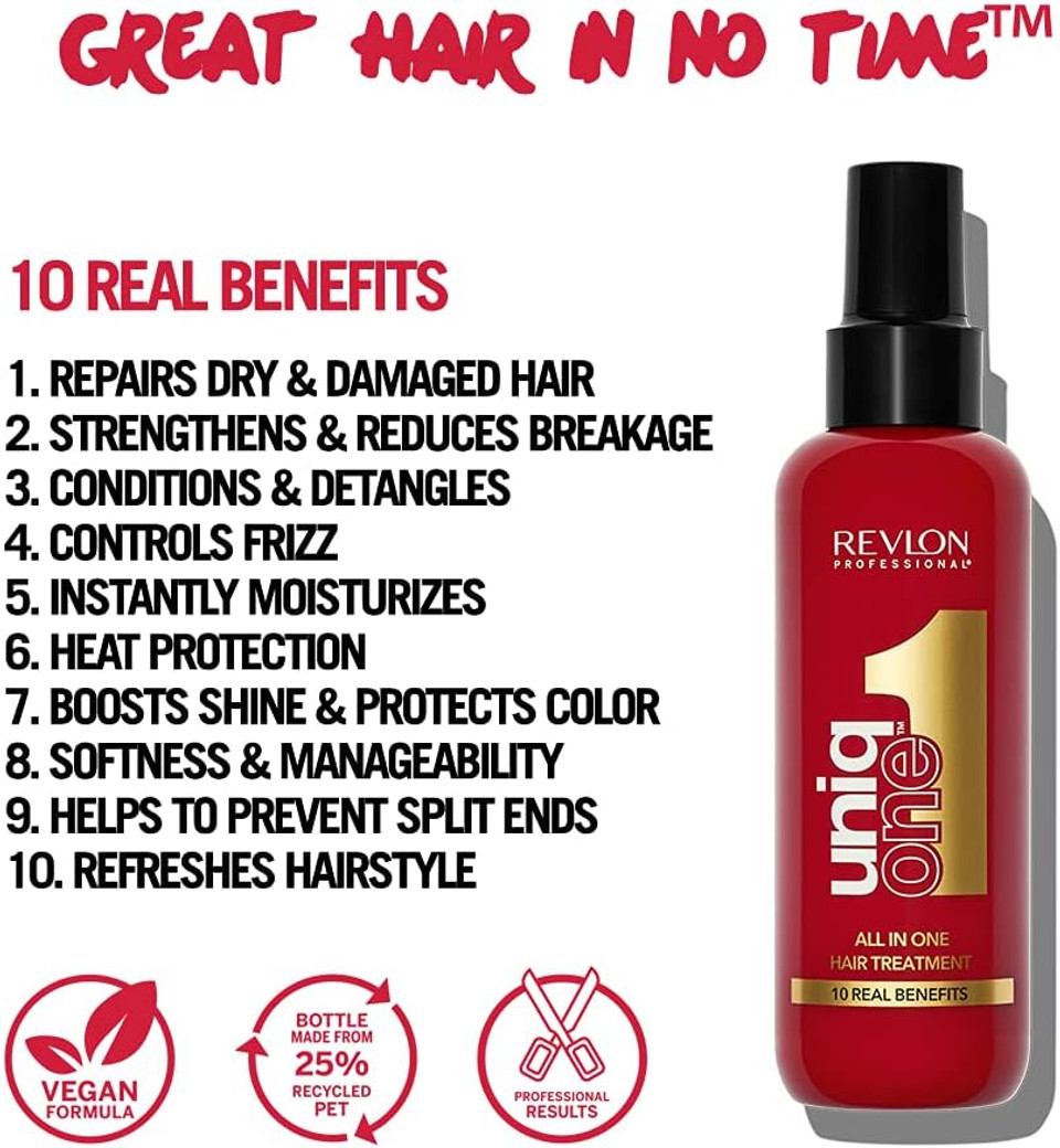 REVLON PROFESSIONAL UNIQONE COCO HAIR TREATMENT, Leave-In Hair Treatment, Hair Treatment, Coconut Fragrance  150 ml