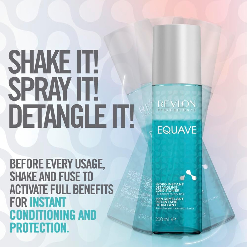 REVLON PROFESSIONAL EQUAVE HYDRO BI-PHASE DETANGLING CONDITIONER FOR NORMAL TO DRY HAIR, Detangling Conditioner, Leave-In Conditioner With Heat Protection, Hair-Smoothing Leave-In Conditioner  200 ML REVLON PROFESSIONAL EQUAVE HYDRO BI-PHASE DETANGLING CONDITIONER FOR NORMAL TO DRY HAIR, Detangling Conditioner, Leave-In Conditioner With Heat Protection, Hair-Smoothing Leave-In Conditioner  200 ML