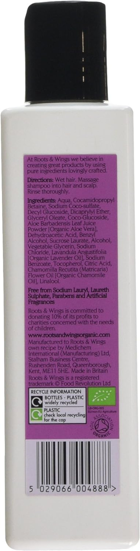 Roots & Wings Organic Gentle Lavender and Chamomile Shampoo 250ml