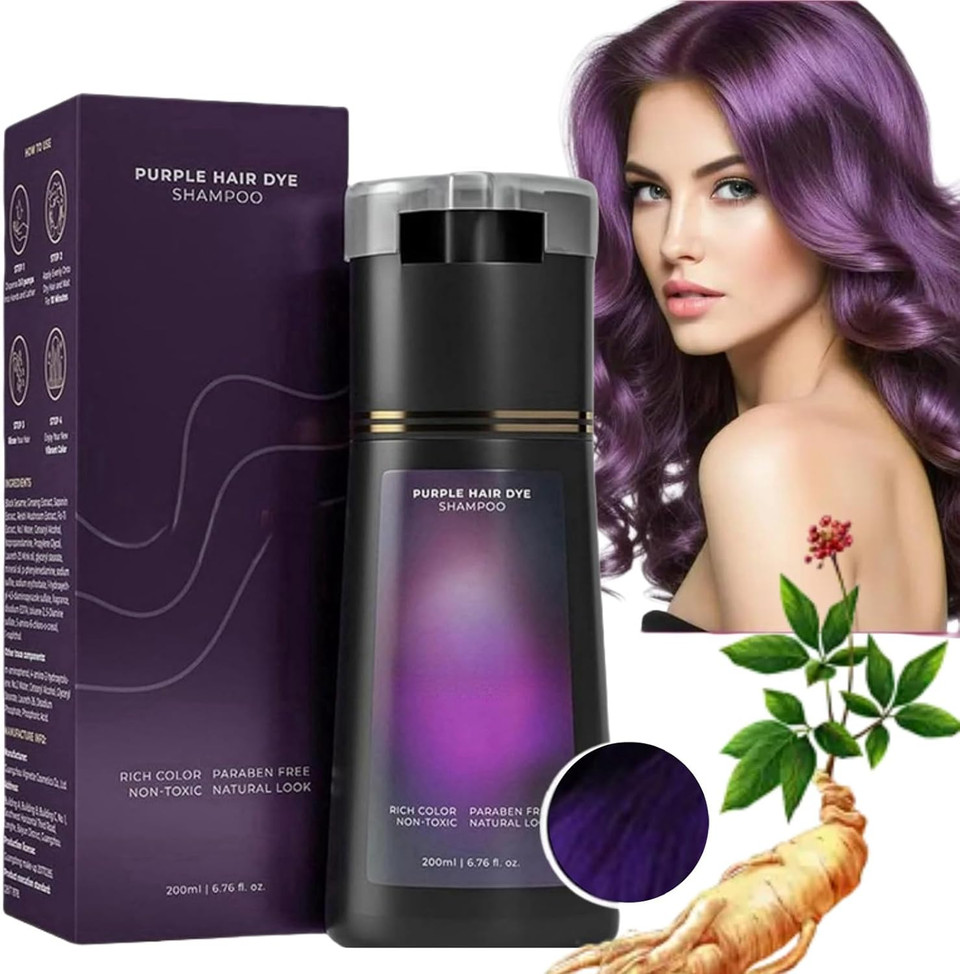 Polar Hair Dye Shampoo,Instant Herbal Coloring Shampoo,3 In 1 for Gray Hair Coverage,Hair Care Dye Shampoo,Natural Plant Hair Dye Shampoo,Semi Permanent Hair Dye,Red Brown Hair Dye,Foam Hair Dye(Red)