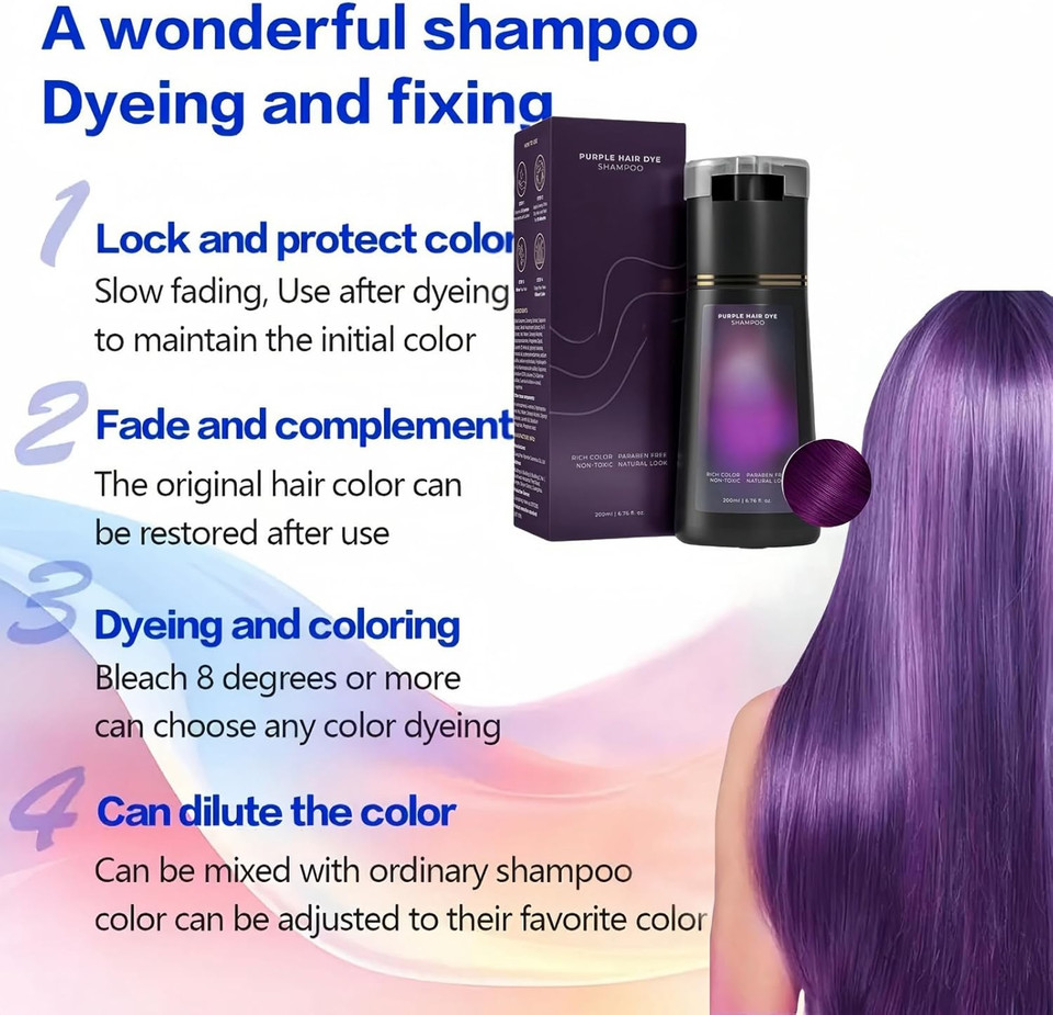 Polar Hair Dye Shampoo,Instant Herbal Coloring Shampoo,3 In 1 for Gray Hair Coverage,Hair Care Dye Shampoo,Natural Plant Hair Dye Shampoo,Semi Permanent Hair Dye,Red Brown Hair Dye,Foam Hair Dye(Red)