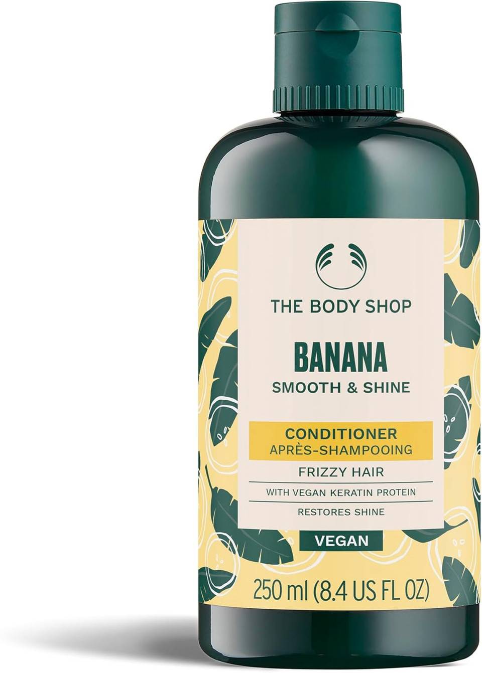 The Body Shop Banana Truly Nourishing Hair Conditioner for Women (1x 250ml), Conditioner for Dry Damaged Hair with Organic Banana, Hydrating, Frizz Control & Softness, Vegan