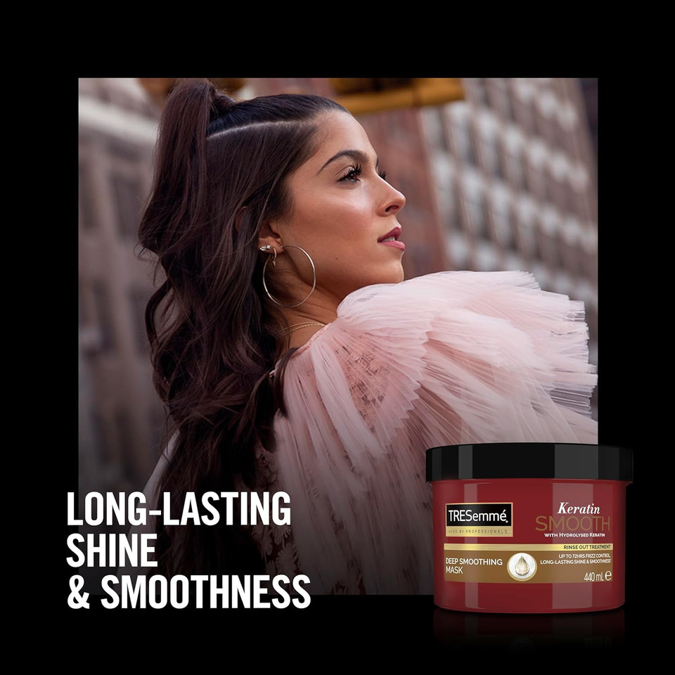 1xTRESemmé Keratin Smooth Shampoo 680 ml & 1x TRESemmé Keratin Smooth Conditioner for 72h frizz control, smoothness & shine 680 ml 2 piece