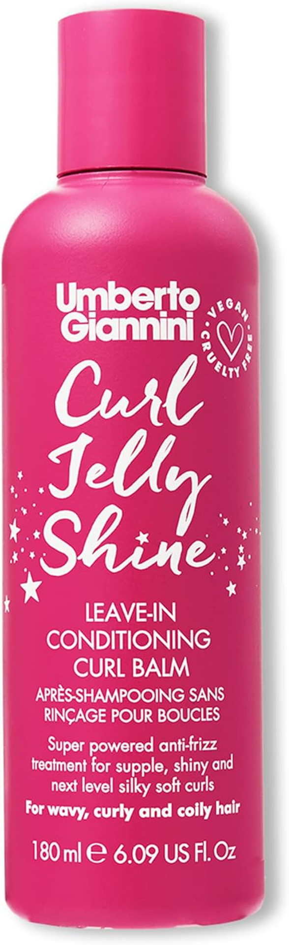 Umberto Giannini Curl Jelly Shine Moisturising Leave-In Conditioner for Curls Waves and Coils - Vegan Curl Heat Protectant and Curl Primer 180ml (1 pack) Umberto Giannini Curl Jelly Shine Moisturising Leave-In Conditioner for Curls Waves and Coils - Vegan Curl Heat Protectant and Curl Primer 180ml (1 pack)