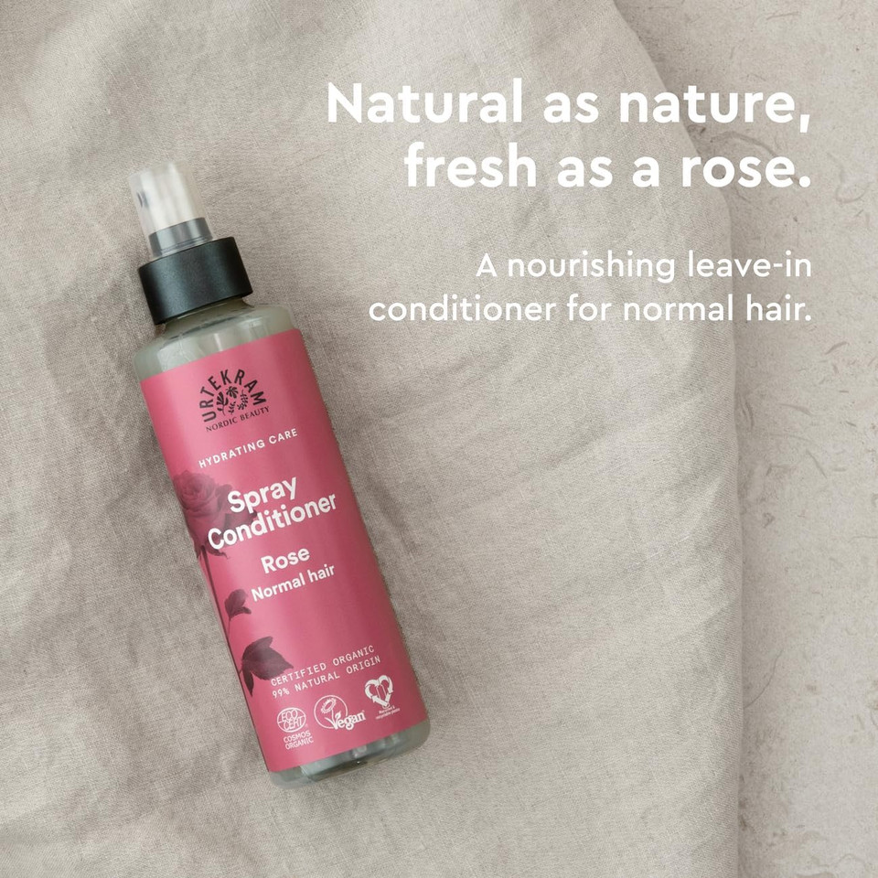 Urtekram Rosemary Leave-In Spray Conditioner - Fine Hair - Nourishing & Moisturizing - 250 ml, Vegan, Organic, Cruelty-Free, Natural Origin