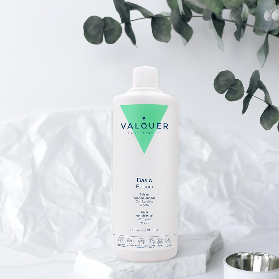 Valquer Profesional Vitalising Hair Conditioner with Natural Keratin, Balm Conditioner, Vegan Silk Effect, 5000 ml