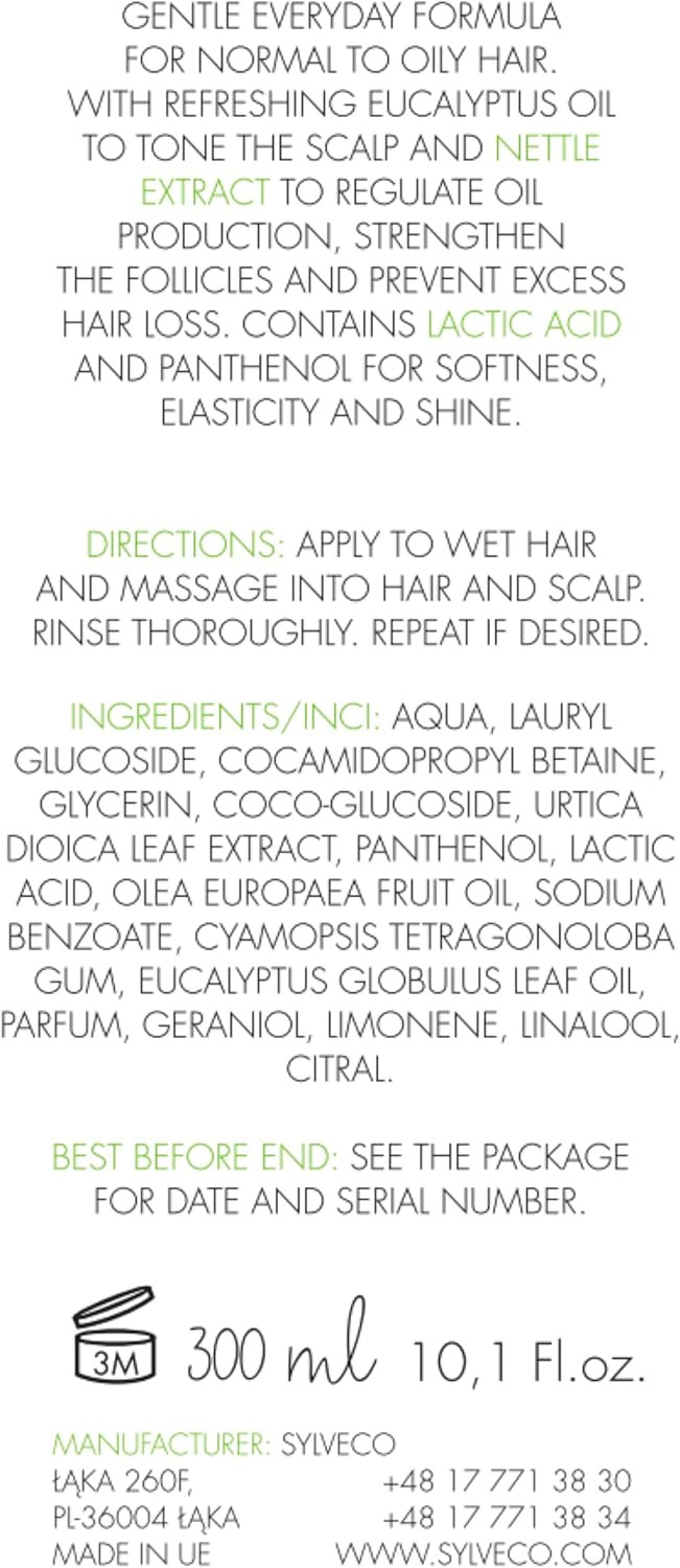 VIANEK Normalising Shampoo Hair Shampoo for Hair Care Vegan Natural Cosmetics for Men and Women Size 300 ml