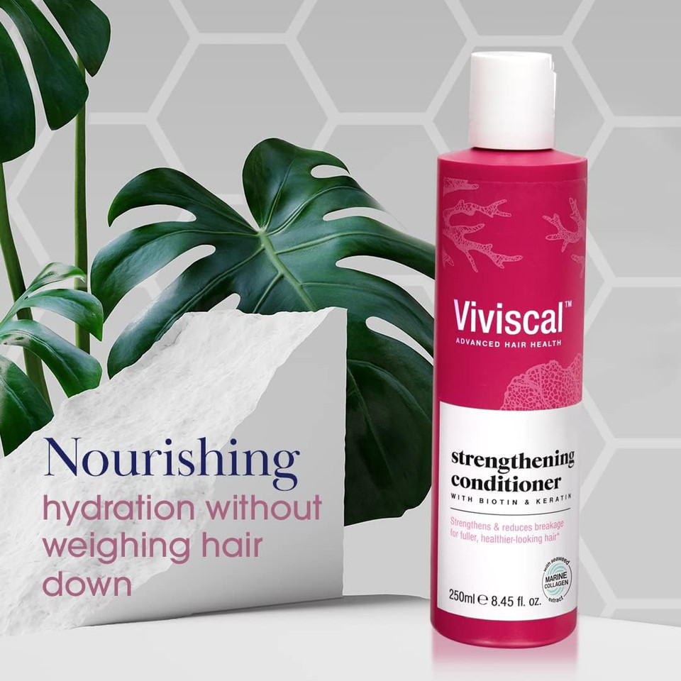 Viviscal Thickening Shampoo for Naturally Thicker & Fuller Looking Hair - With Biotin, Keratin & Marine Collagen Extract - Paraben Free, for All Hair Types, 250 ml