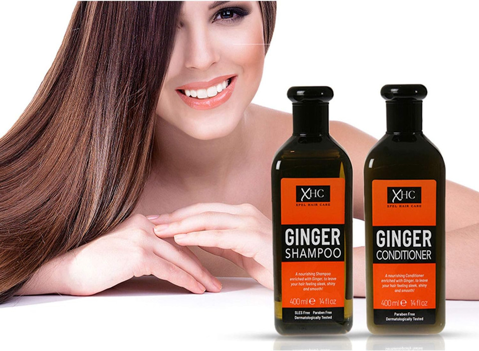 XHC Xpel Hair Care Ginger Shampoo and Conditioner Combo, 400ml