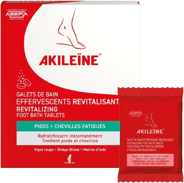 AKILEÏNE® - REVITALIZING EFFERVENT BATH PEBBLES  6 BAGS 20 GR