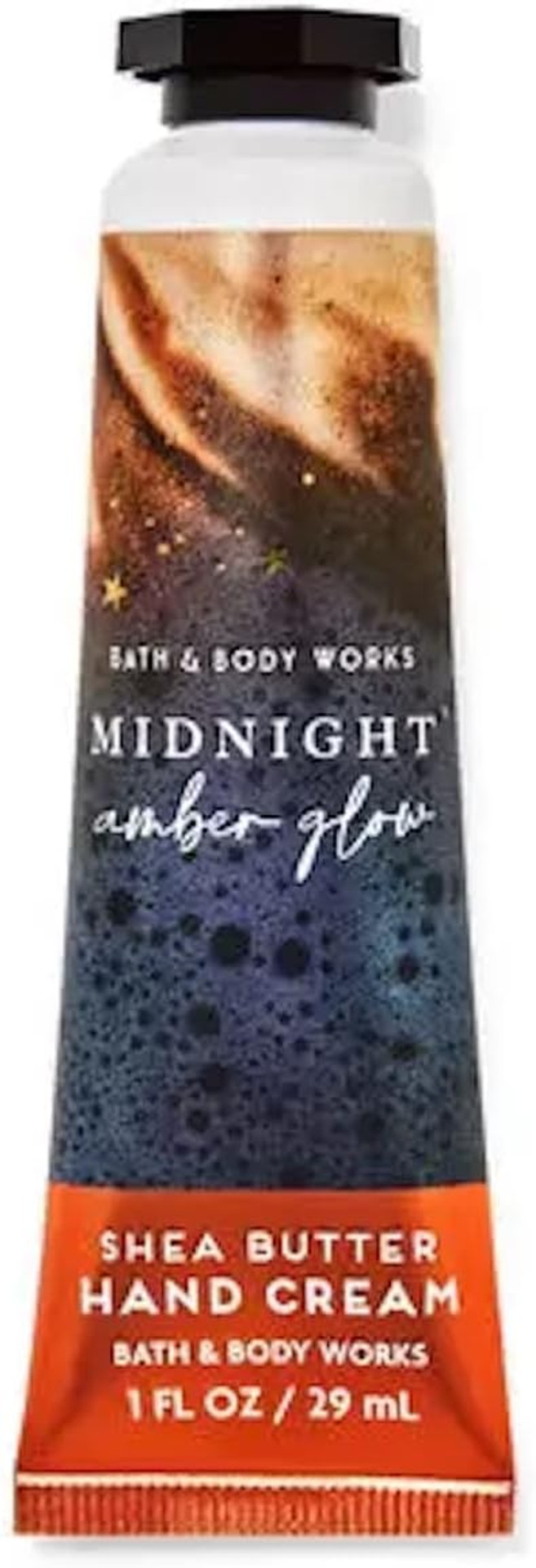 Bath & Body Works Midnight Amber Glow Shea Butter Travel Size Hand Cream 1 oz (Midnight Amber Glow)