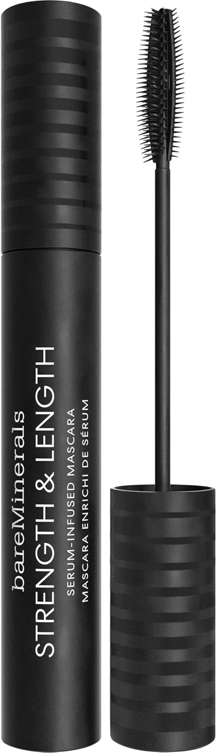 Strength and Length Serum-Infused Mascara by bareMinerals for Women - 0.27 oz Mascara, Black, (Pack of 1)