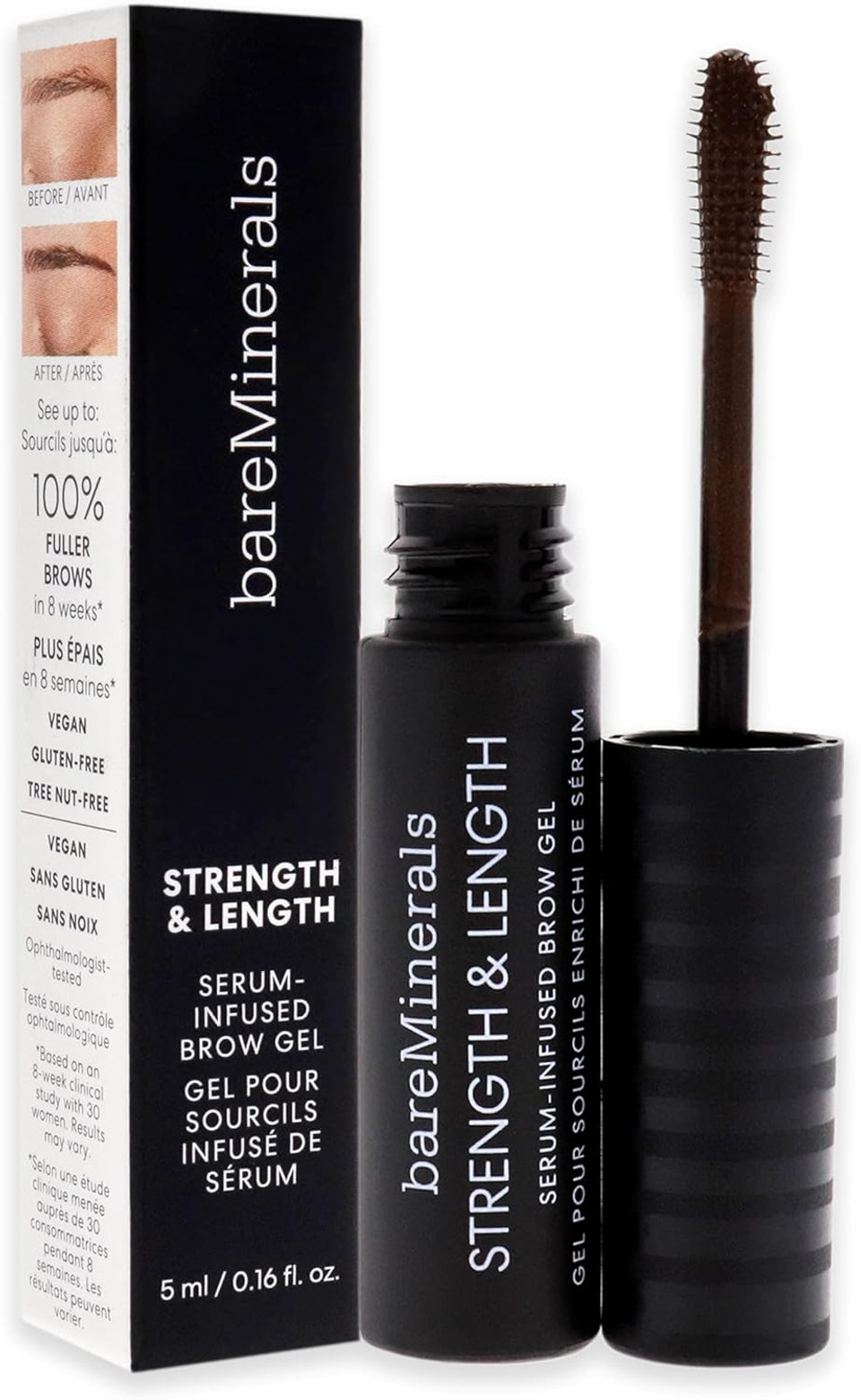 bareMinerals Strength and Length Serum-Infused Brow Gel - Coffee for Women 0.16 oz Brow Gel bareMinerals Strength and Length Serum-Infused Brow Gel - Coffee for Women 0.16 oz Brow Gel