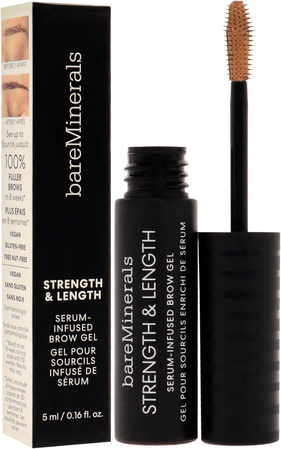 bareMinerals Strength & Length Serum-Infused Brow Gel - Honey 0.16oz