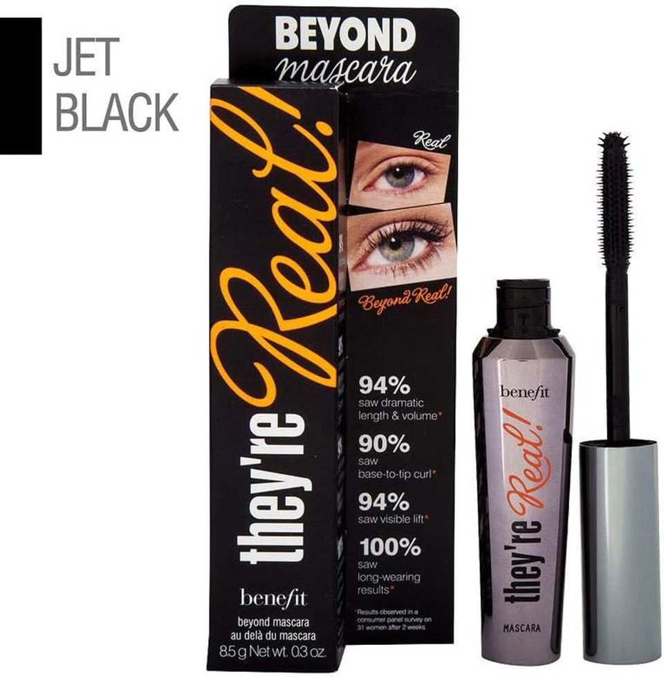 They're real! lengthening mascara 8.5 g Net wt. 0.3 oz. beyond mascara BLACK
