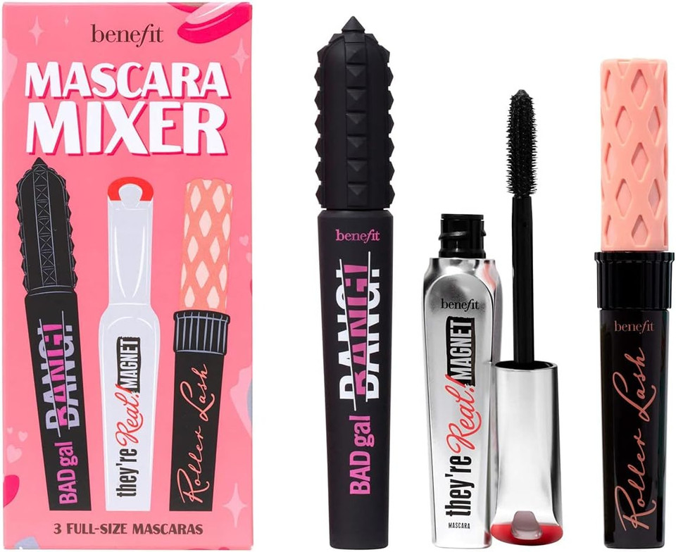 Benefit Mascara Mixer Full-size Lifting & Lengthening, Curling & Volumizing Mascara, 3 Piece Set - Black Benefit Mascara Mixer Full-size Lifting & Lengthening, Curling & Volumizing Mascara, 3 Piece Set - Black