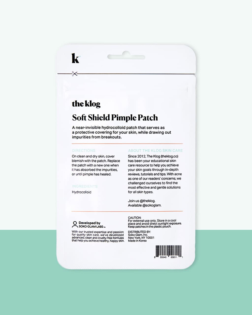 The Klog Soft Shield Pimple Patch, 2 Patch Sizes, Pack Of 3 (126 Patches)