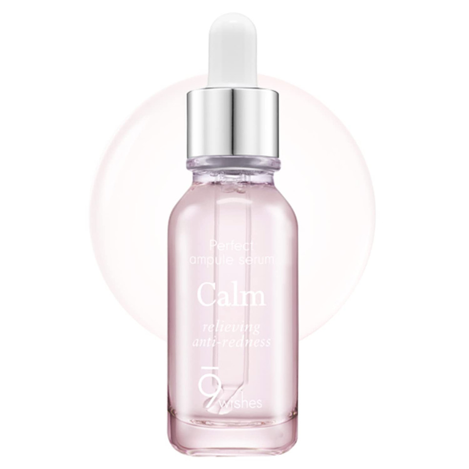 [9 Wishes] Calm Ampule Serum 0.85Fl. Oz Ph Balance Centella Asiatica Plant-Based Calming Serum Korean Skin Care