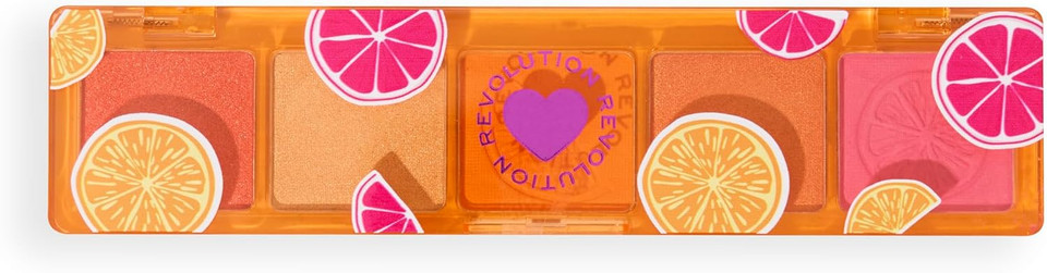 I Heart Revolution Zesty Zing Mini Match Palette, Eyeshadow Makeup, 5 Shimmer & Matte Shades, Vegan & Cruelty-Free, 1.1 g I Heart Revolution Zesty Zing Mini Match Palette, Eyeshadow Makeup, 5 Shimmer & Matte Shades, Vegan & Cruelty-Free, 1.1 g