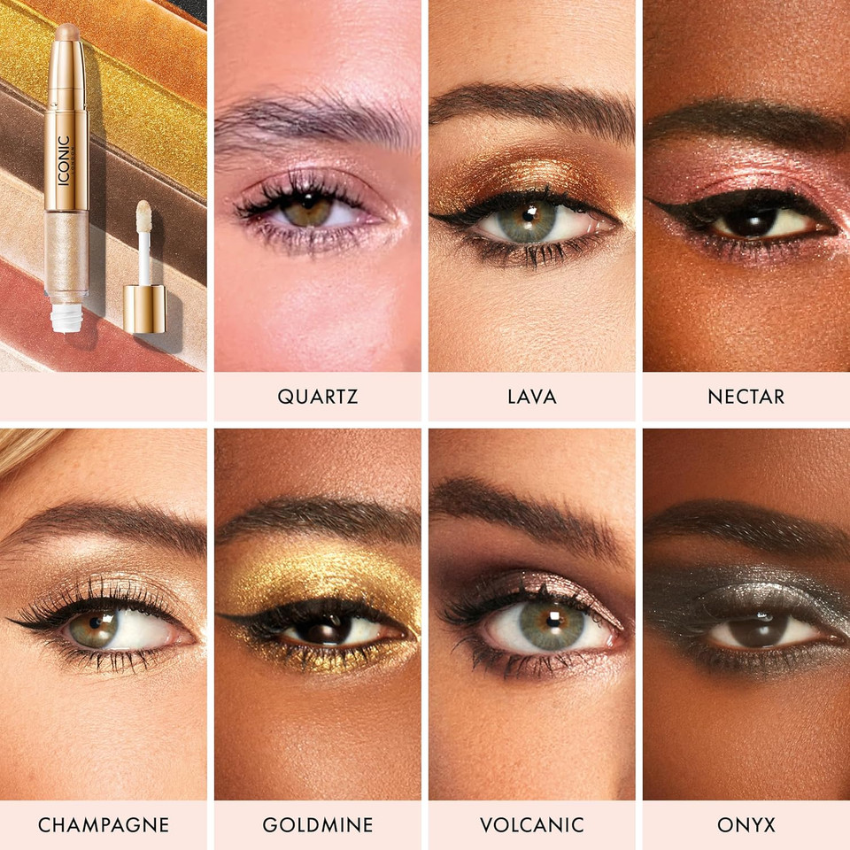 ICONIC LONDON Glaze Crayon 2-in-1 One-Stroke No Brush Required Eyeshadow | Super Glossy Finish & Ultra-Shimmering Glow | Easy to Use | Volcanic ICONIC LONDON Glaze Crayon 2-in-1 One-Stroke No Brush Required Eyeshadow | Super Glossy Finish & Ultra-Shimmering Glow | Easy to Use | Volcanic