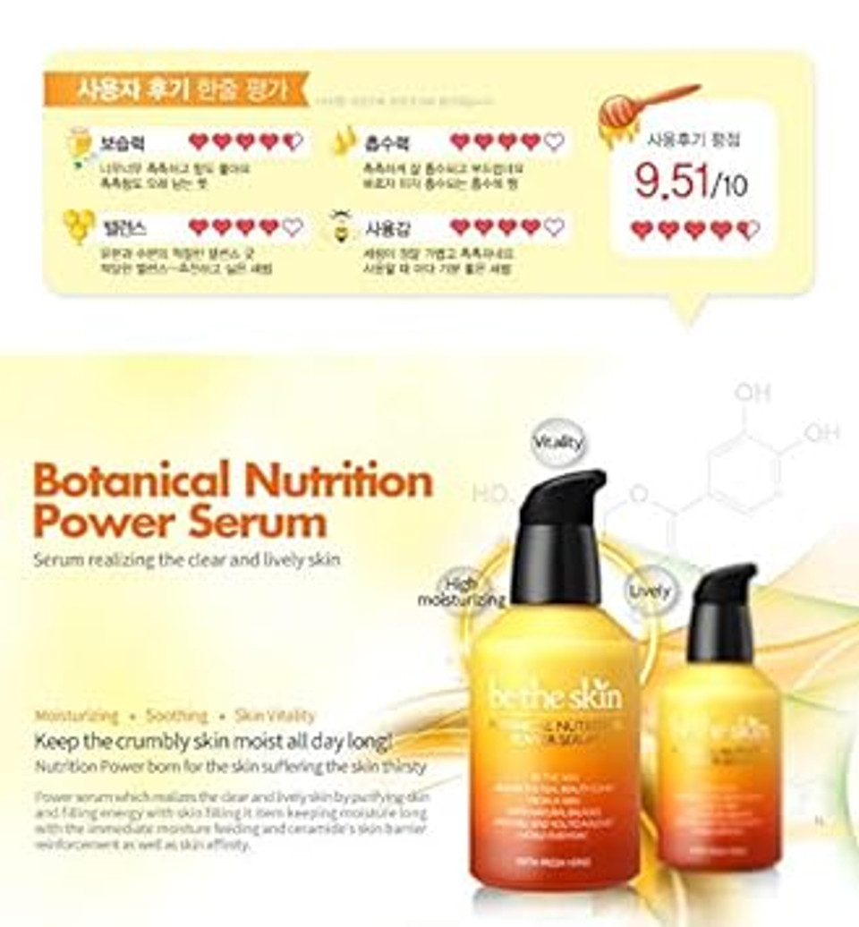 [Be The Skin] Botanical Nutrition Power Serum 1.67 Fl Oz / 50Ml | Facial Serum For Skin Revitalization And Strengthening Of Skin Barrier | For Dry Skinã¢Â