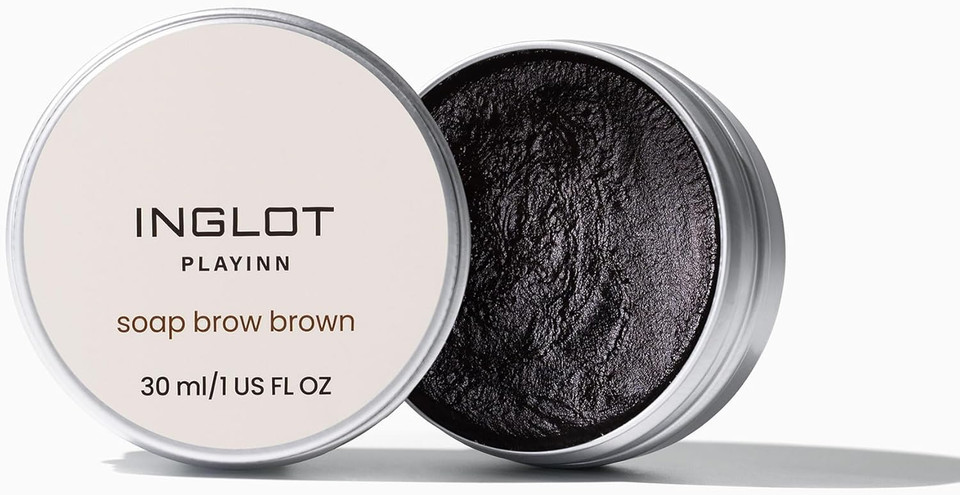 Inglot Playinn Eyebrow Soap | Extra Strong Gel Formula | Defined and Shaped Eyebrows | Playinn Soap Brow | Brown | 30 ml