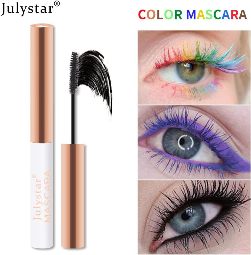 Julystar Colorful mascara primer waterproof, anti sweat, non dizzy, dyeing, long curling, thick white eye black (06#) Julystar Colorful mascara primer waterproof, anti sweat, non dizzy, dyeing, long curling, thick white eye black (06#)
