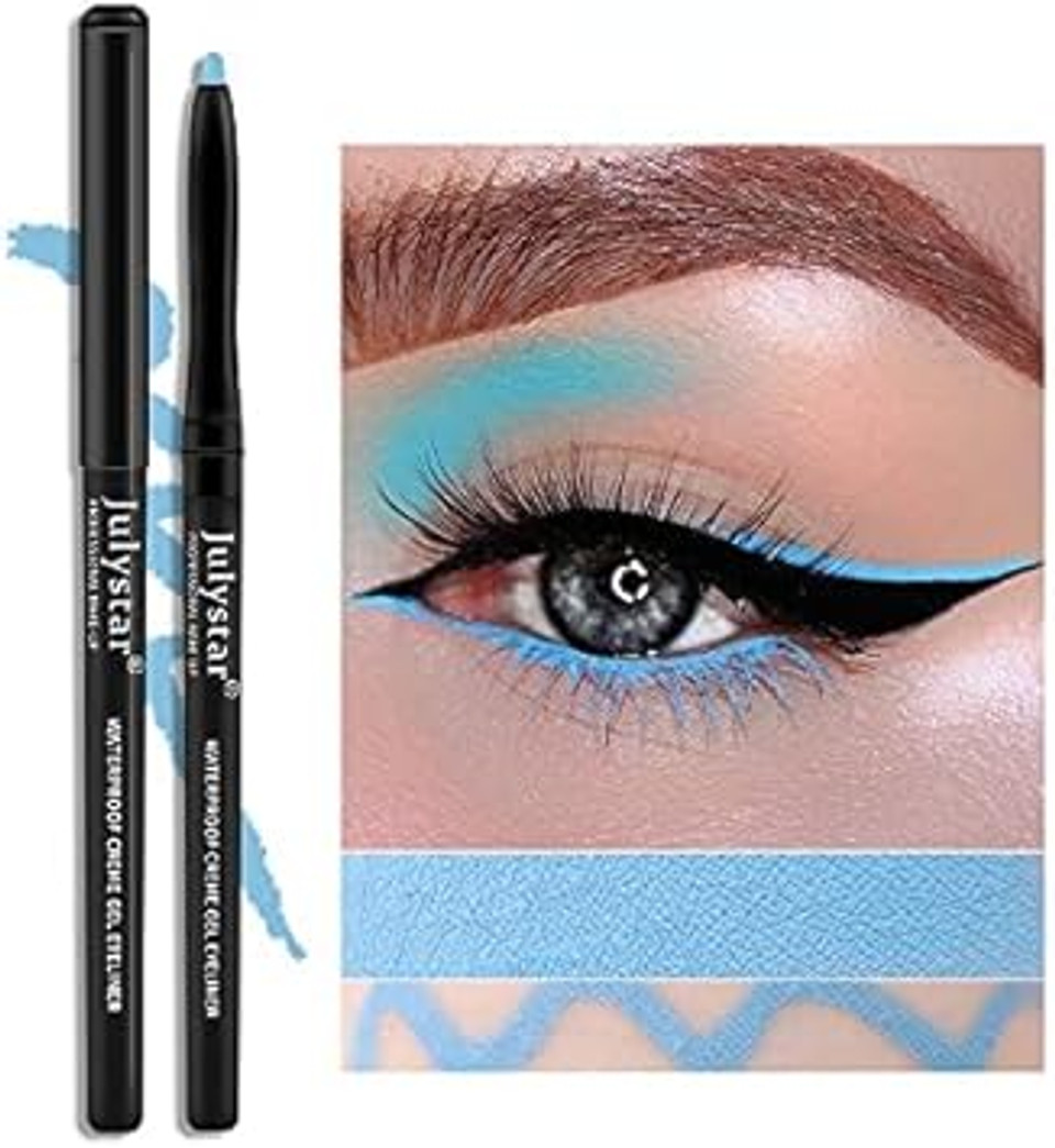 Julystar color eyeliner gel pen, ultra-thin eyeliner, waterproof, oil-proof and non-smudge lasting eyeliner (06#)
