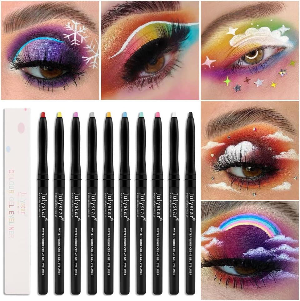 Julystar color eyeliner gel pen, ultra-thin eyeliner, waterproof, oil-proof and non-smudge lasting eyeliner (05#) Julystar color eyeliner gel pen, ultra-thin eyeliner, waterproof, oil-proof and non-smudge lasting eyeliner (05#)