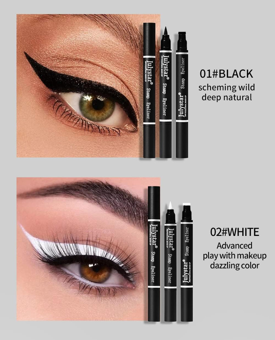 Julystar Cool Black Seal eyeliner waterproof and non smudging double head eyeliner Julystar Cool Black Seal eyeliner waterproof and non smudging double head eyeliner