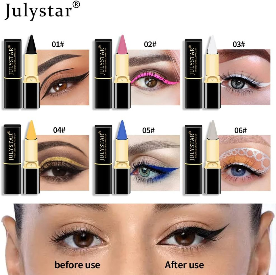 Julystar long-lasting color eyeliner makeup waterproof and non-smudge eyeliner set