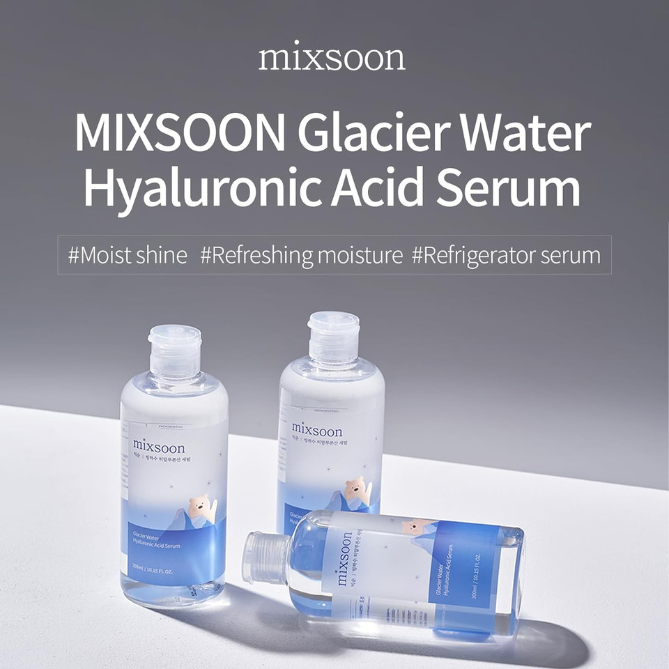 [Mixsoon] Glacier Water Hyaluronic Acid Serum 10.14 Fl Oz / 300Ml | Hyaluronic Serum For Skin Soothing And Skin Moisturization | Cruelty-Free