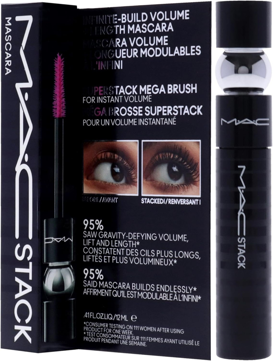 MAC MAC Stack Mascara Superstack Macro Brush For Women 0.41 oz Mascara