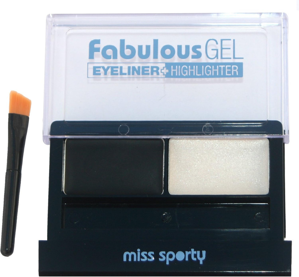 MISS SPORTY FABULOUS GEL EYELINER + HIGHLIGHTER 001 BLACK & WHITE