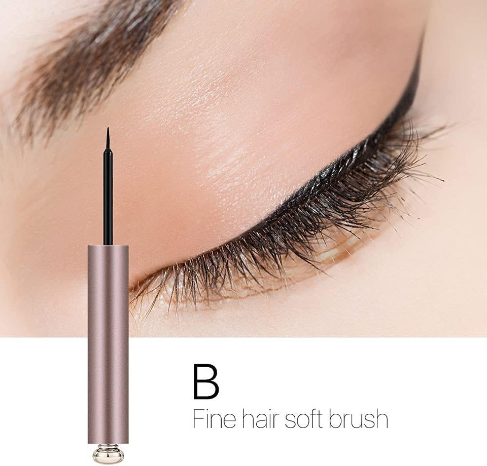 O.TWO.O Rose Gold Beginners Eyeliner Waterproof Quick-drying Makeup Eyeliner (B)