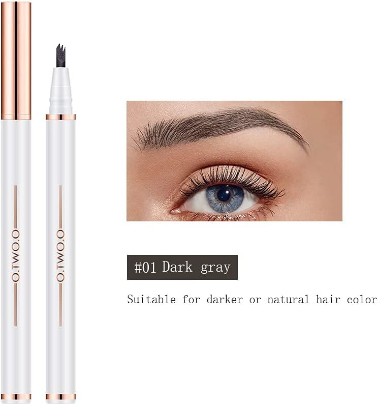 O. Two. O color makeup three claw eyebrow pen natural make-up anti sweat liquid bifurcated three claw eyebrow pen (Dark gray)