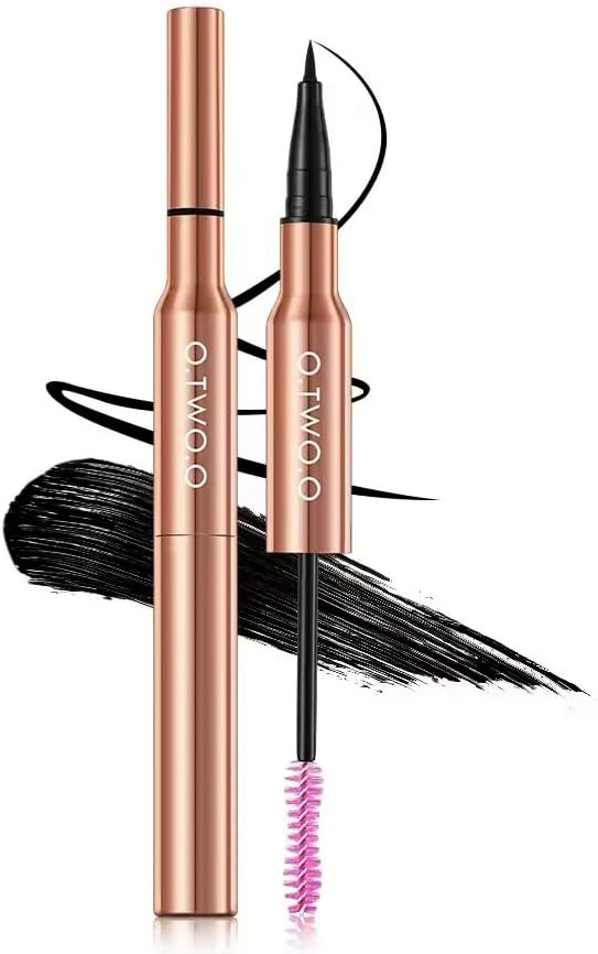 O.TWO.O High Pigment Waterproof Mascara And Liquid Liquid Eye Liner 2 In 1 Mascara and Eyeliner